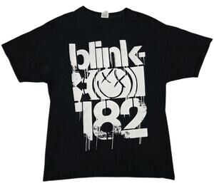 Blink 182 Three Bars Graphic Tee Band Shirt Black Punk Rock Skater Streetwear XL